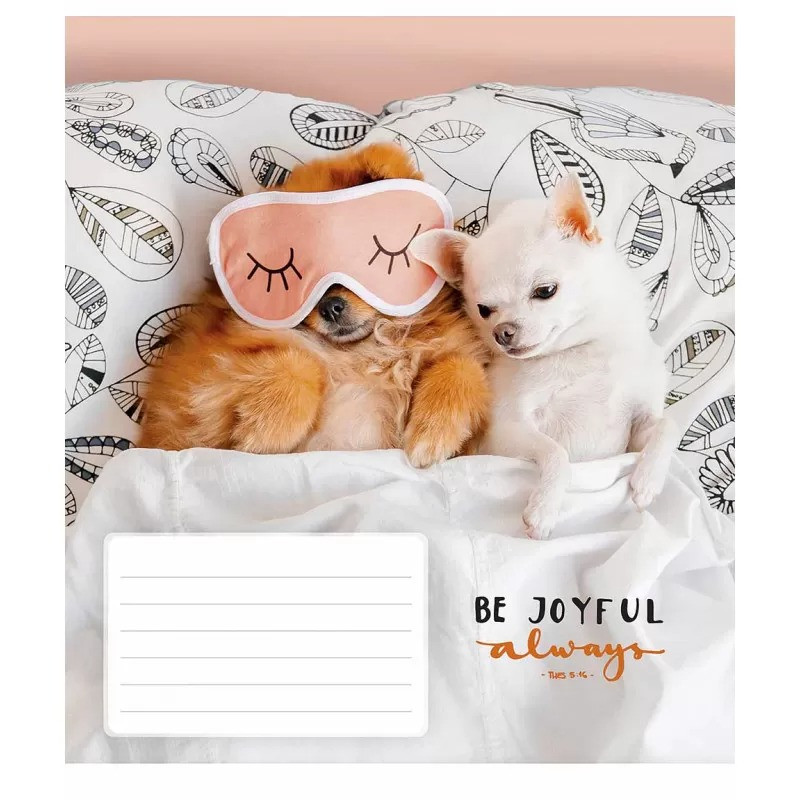 Тетрадь ученическая "Be joyful always" Школярик 012-3263K-2 в клетку на 12 листов