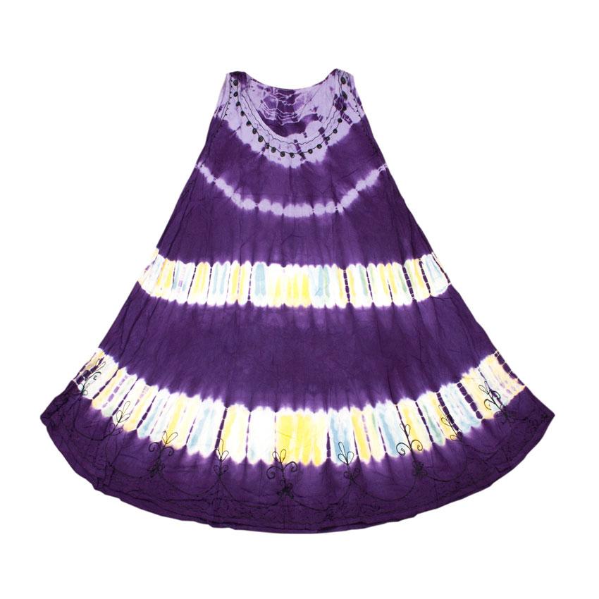 Платье Летнее Karma Вискоза Вышивка Свободный размер Фиолетовый (24384)
