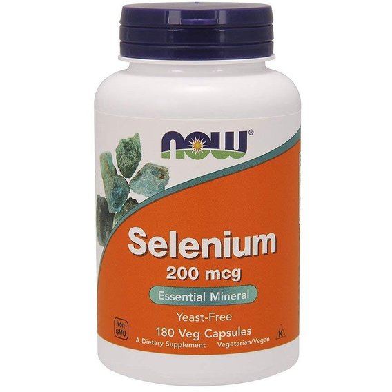 Комплекс Селен и Молибден NOW Foods Selenium 200 mcg 180 Veg Caps