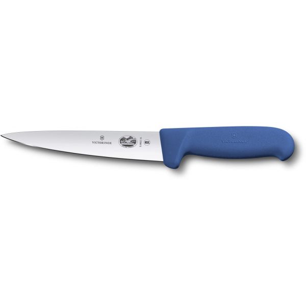 Кухонний ніж м'ясника Victorinox Fibrox Sticking 16 см Синій (5.5602.16)
