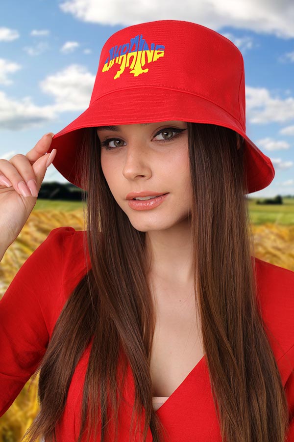 Панама «Ukraine» Braxton красный 56-60