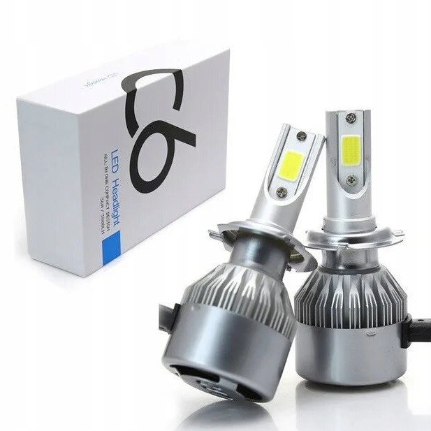 Лампа автомобільна UKC LED C6 H7 Silver 2шт (av185-hbr)