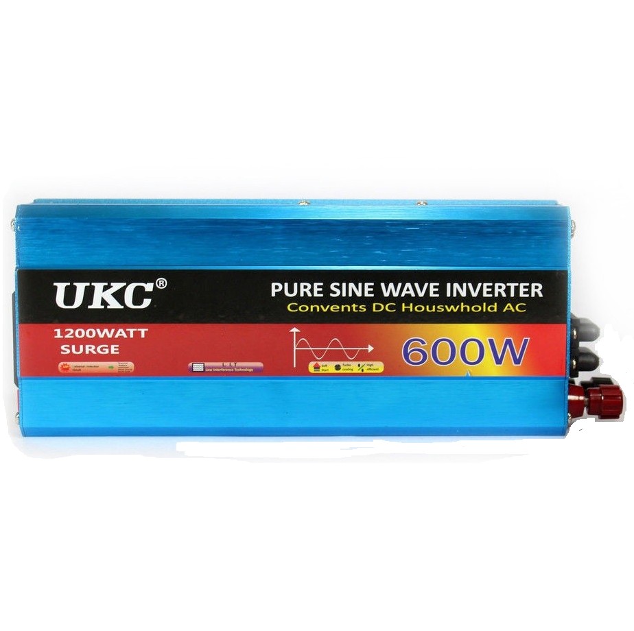 Інвертор перетворювач напруги UKC 12-220 V 600 W Синій (hub_np2_1129)