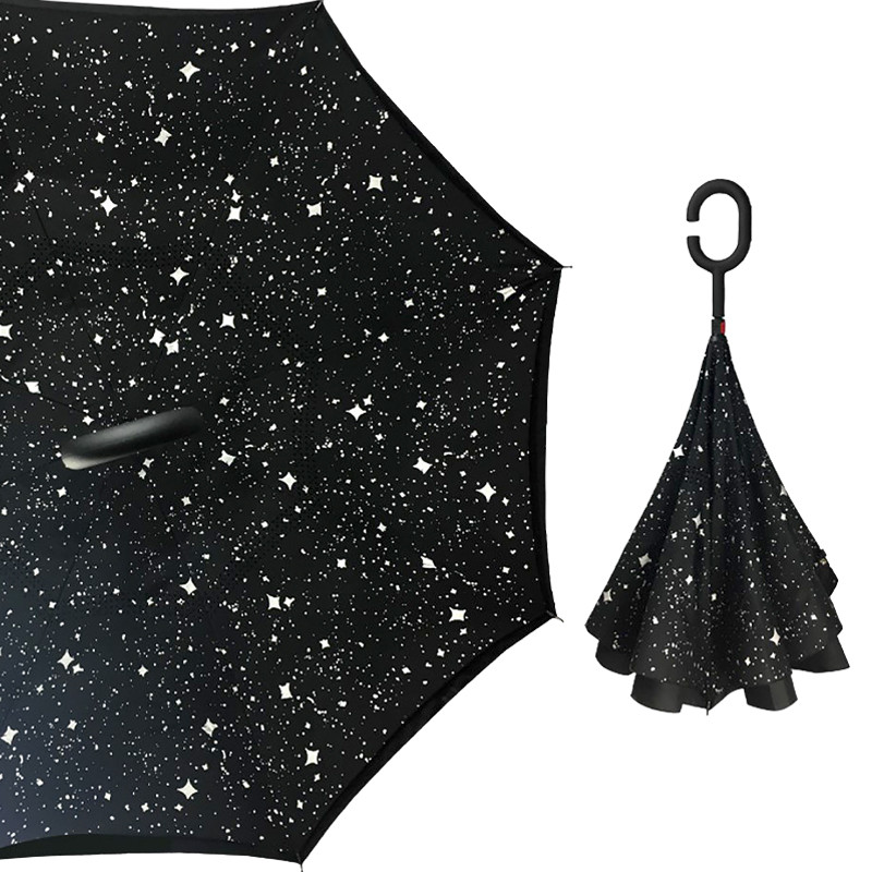 Зонт обратного сложения Up-Brella Созвездие Черный (2907-13266)