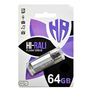 Флеш-накопитель USB 64GB Hi-Rali Corsair Series Silver (HI-64GBCORSL)