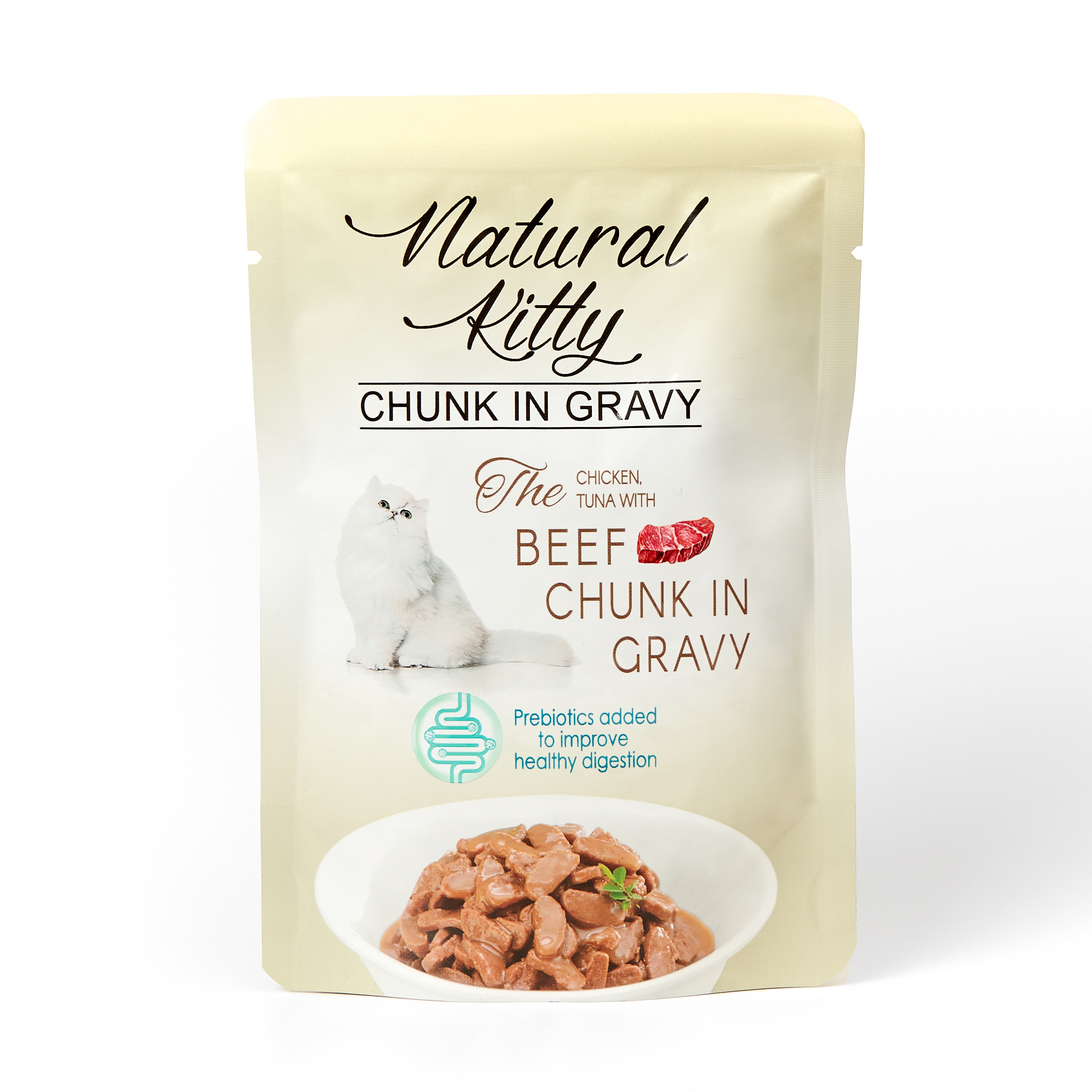 Пауч для котов Natural Kitty Курица Тунец Говяжья печень 85 г (NKS240803)