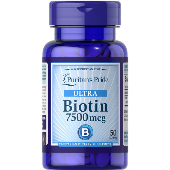 Биотин Puritan's Pride Biotin 7500 mcg 50 Tabs PTP-18545