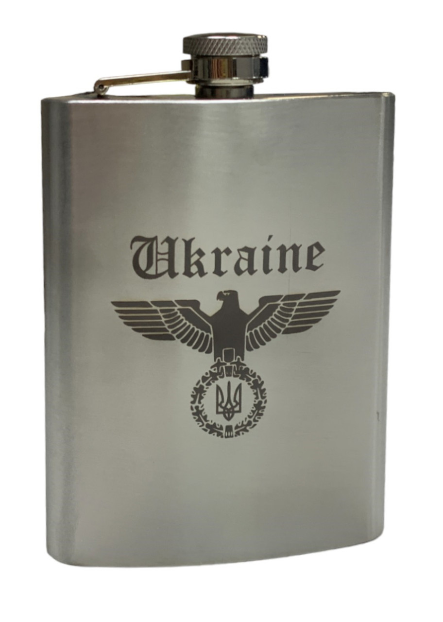 Фляга нержавеющая ТМ 4Profi с гравировкой Ukraine Eagle 8OZ 220 мл
