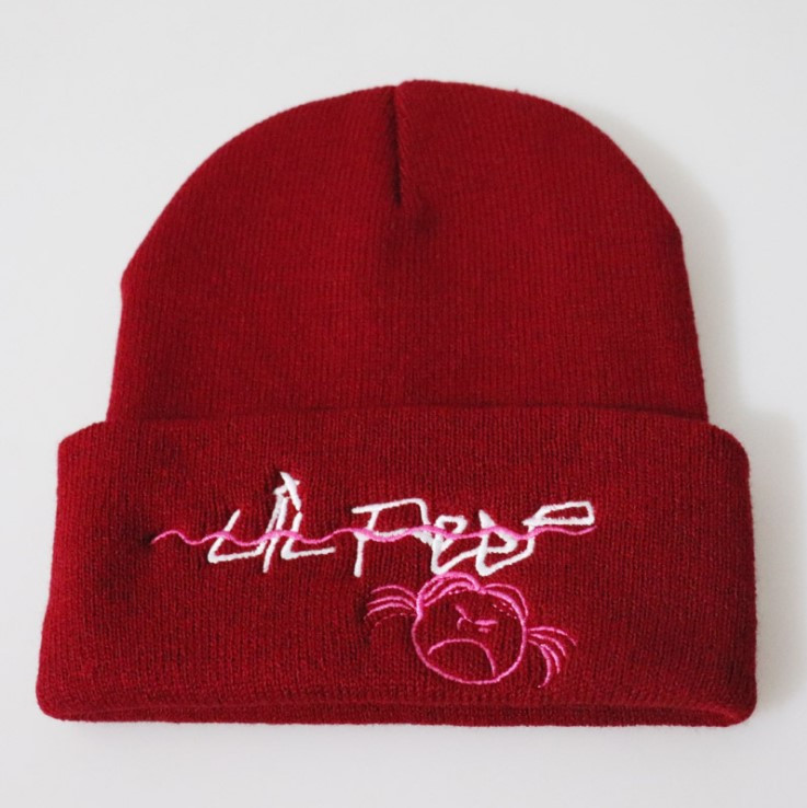 Шапка Jsstore Lil Peep c изображением Original Collection Красная