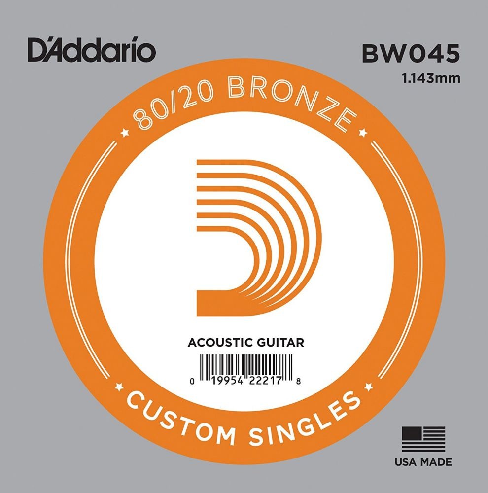 Струна D'Addario BW045 80/20 Bronze .045