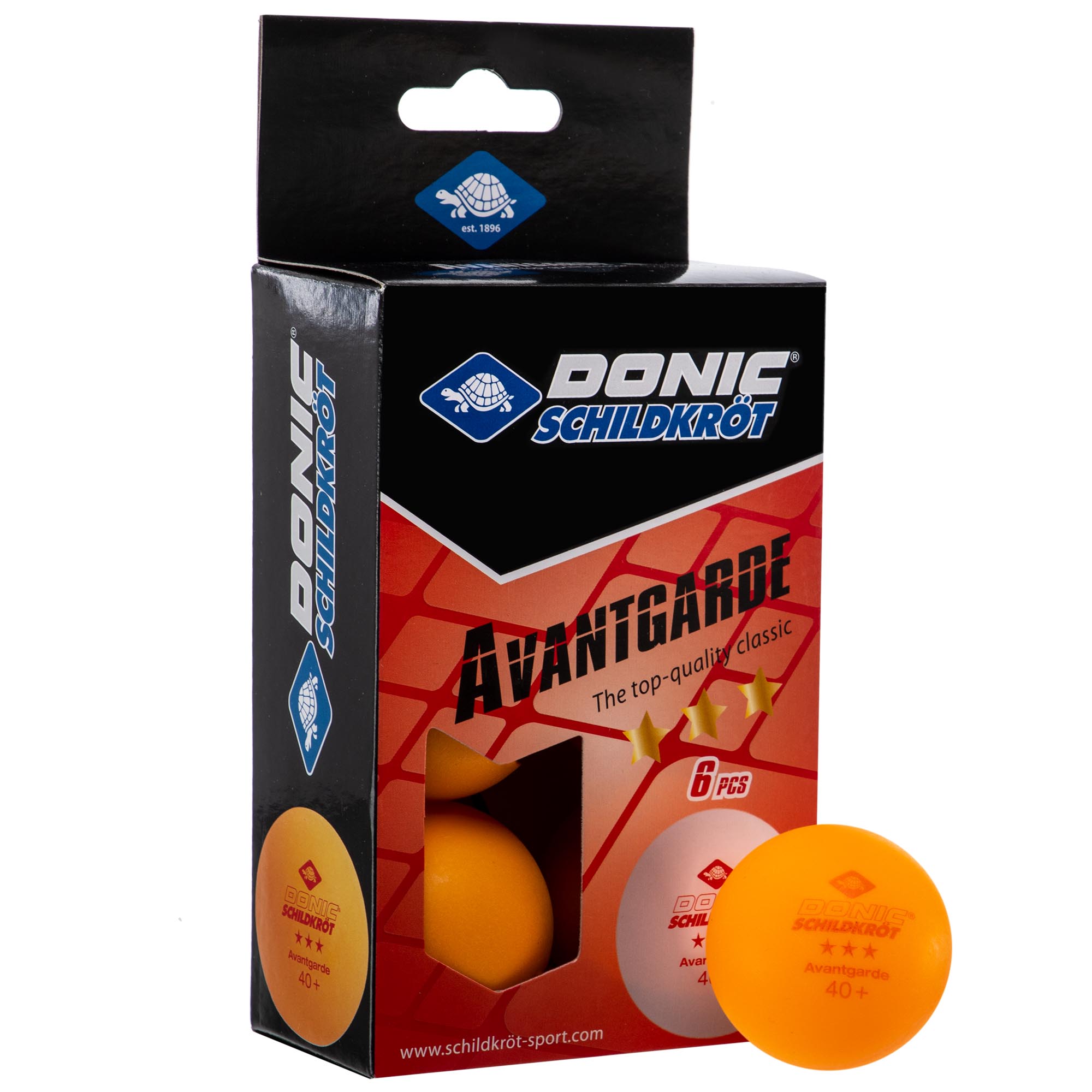 Набор мячей для настольного тенниса Donic MT-658038 AVANTGARDE 3star 6 шт Оранжевый