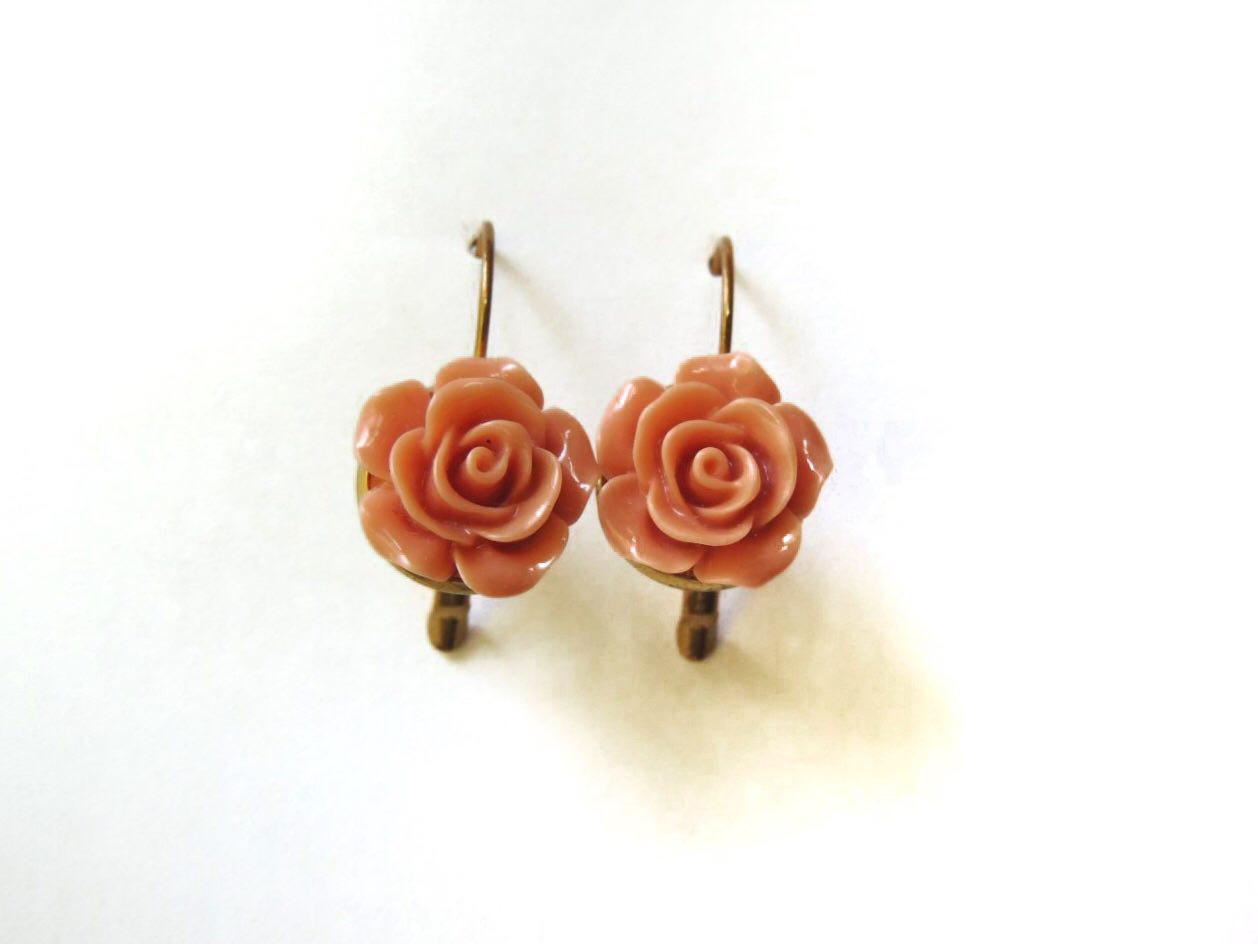 Жіночі сережки N17 Рожева Троянда (956017)