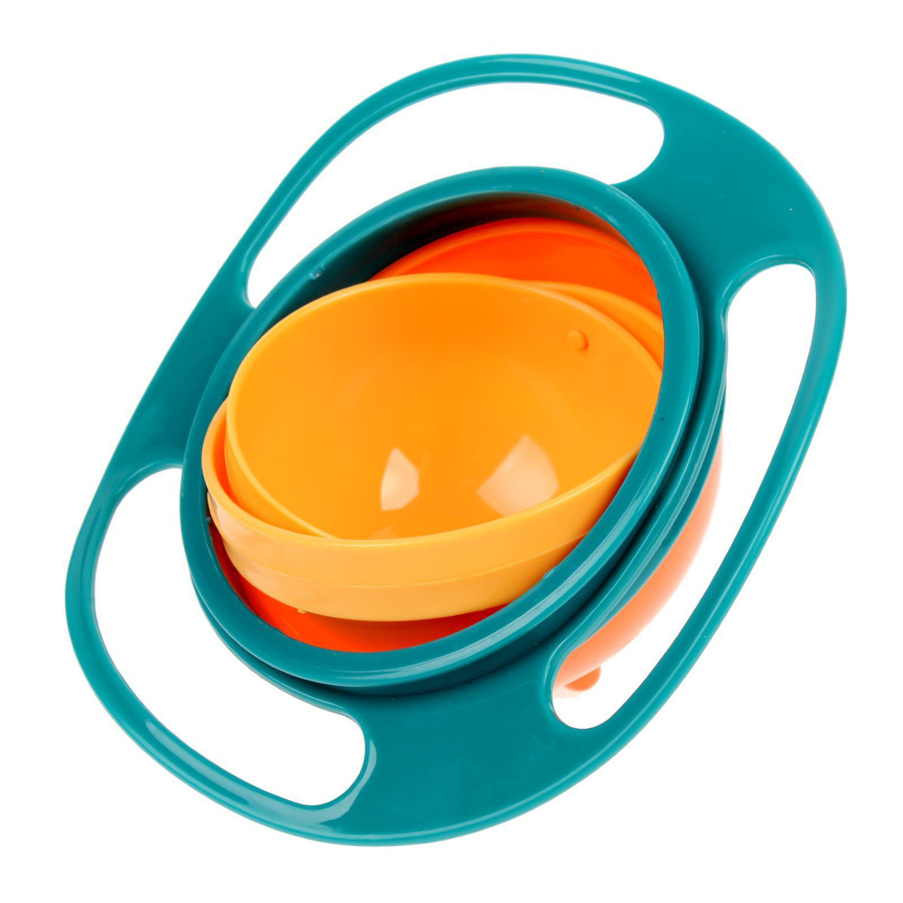 Миска неваляшка Baby Gyro Bowl Жовто-блакитна