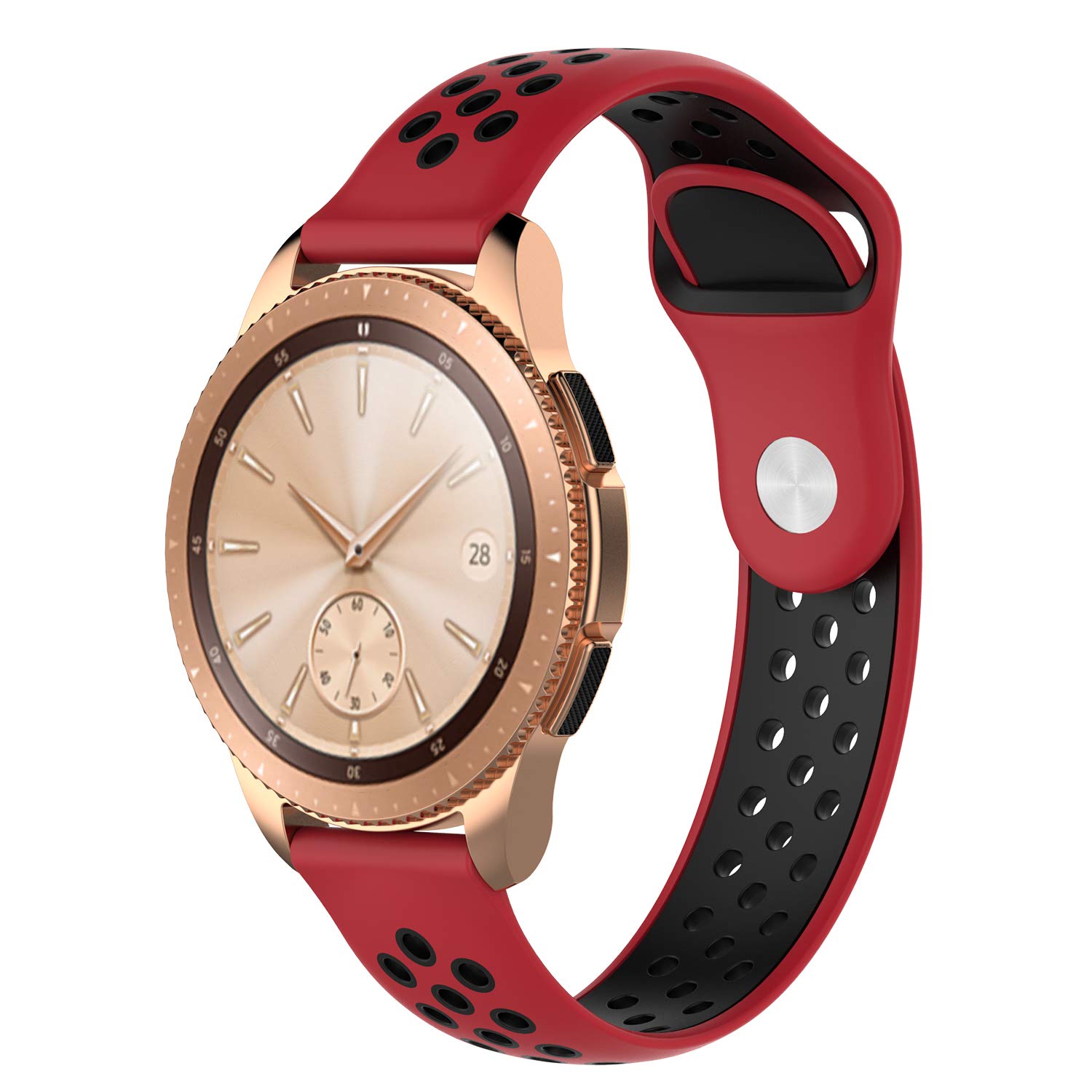 Ремешок BeWatch sport-style для Samsung Galaxy Watch 42 мм Красно-Черный (1010131.2)