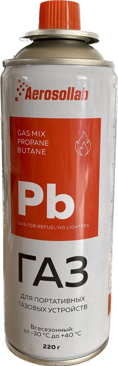 Балон газовий універсальний Aerosollab Pb пропан-бутан 220 г 10 шт