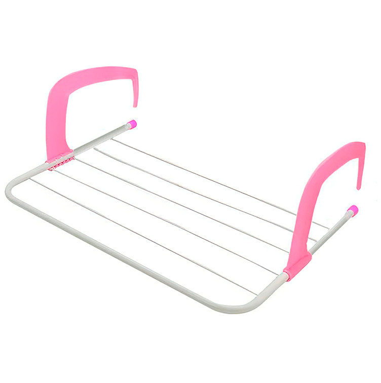 Компактна сушарка для одягу Fold Clothes Shelf Рожевий (hub_886072)